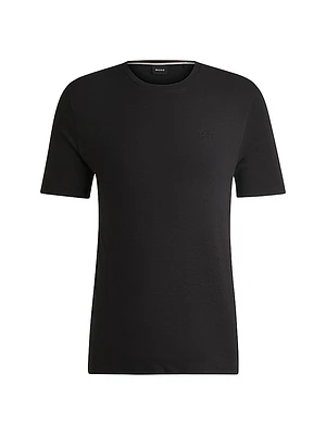 Stretch-Jersey Pajama T-Shirt with Embroidered Logo