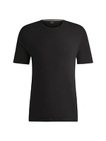 Stretch-Jersey Pajama T-Shirt with Embroidered Logo