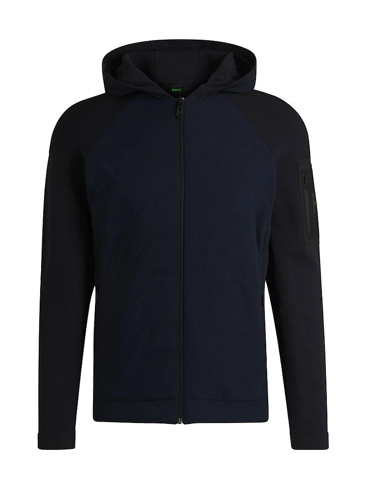 Knitted Jacket with Padded Front