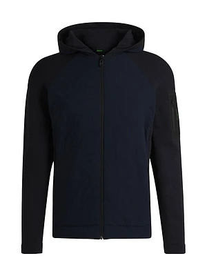 Knitted Jacket with Padded Front