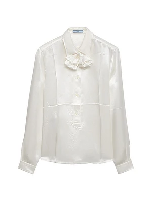 Embroidered Satin Shirt
