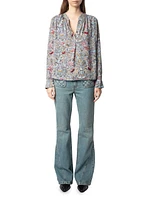 Tink Floral-Print Long-Sleeve Blouse