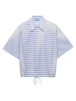 Striped Old Poplin Polo Shirt