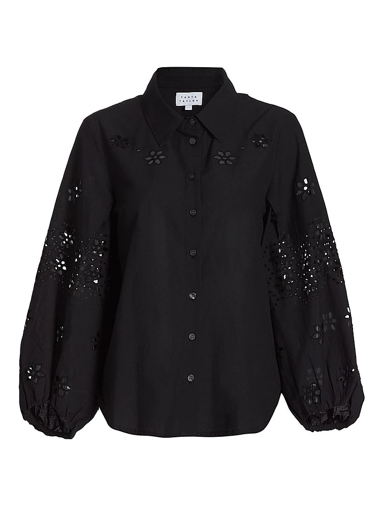 Marina Eyelet Cotton Top