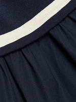 Amber Striped Stretch-Cotton Midi-Dress