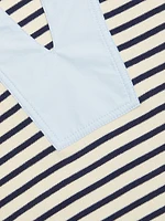 Melanie Striped Stretch Cotton Top