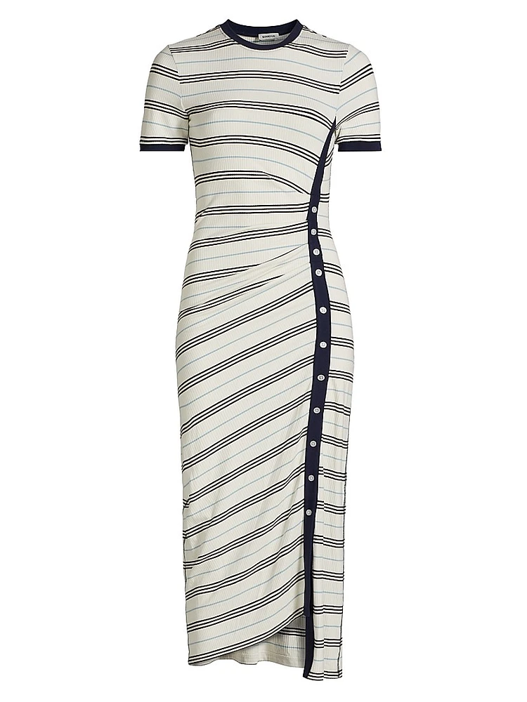 Shanna Striped Midi-Dress