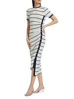 Shanna Striped Midi-Dress