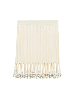 LOEWE x Paula's Ibiza Beaded Tassel Cotton Miniskirt