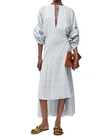 LOEWE x Paula's Ibiza Striped Long-Sleeve Caftan