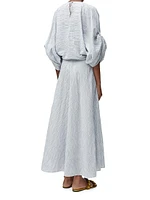 LOEWE x Paula's Ibiza Striped Long-Sleeve Caftan