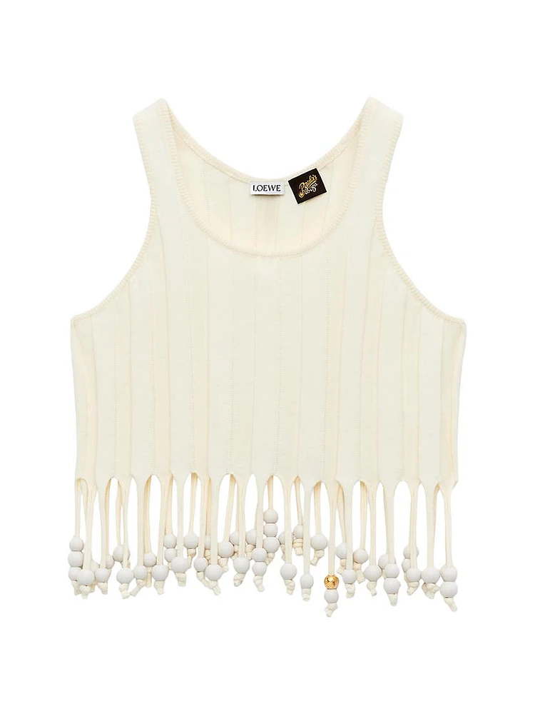 LOEWE x Paula's Ibiza Beaded Tassel Tank Top