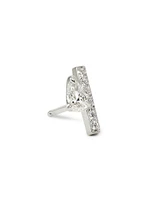 Serti Sur Vide 18K White Gold & 0.32 TCW Diamond Stud Earring