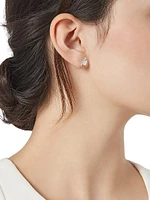 Serti Sur Vide 18K White Gold & 0.32 TCW Diamond Stud Earring