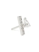 Serti Sur Vide 18K White Gold & 0.32 TCW Diamond Stud Earring
