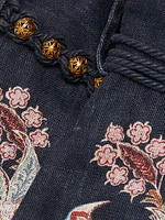Rhiannon Printed Linen Tuck Shorts