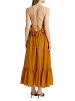 Rhiannon Ruffled Silk Maxi Dress