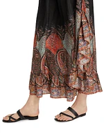 Rhiannon Ruffled Printed Maxi Skirt