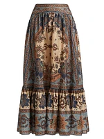 Ascension Tiered Midi-Skirt