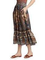 Ascension Tiered Midi-Skirt