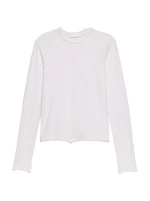 Twisted Long-Sleeve Crewneck Top
