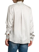 Logo Jacquard Silk Shirt