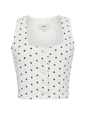 Lizzie Linen Cropped Top