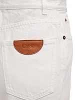 High-Rise Straight Twill Pants