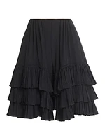 Ruffled Silk Shorts
