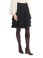Ruffled Silk Shorts