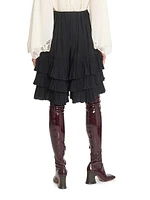 Ruffled Silk Shorts