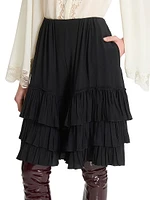 Ruffled Silk Shorts