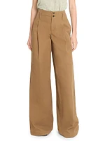 Cotton Wide-Leg Trousers