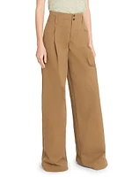 Cotton Wide-Leg Trousers