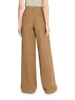 Cotton Wide-Leg Trousers