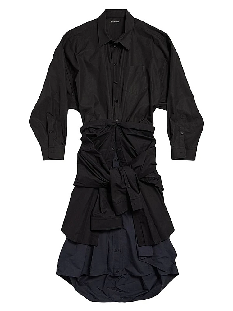 Maxi Patched Shirt Dress