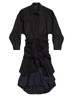 Maxi Patched Shirt Dress