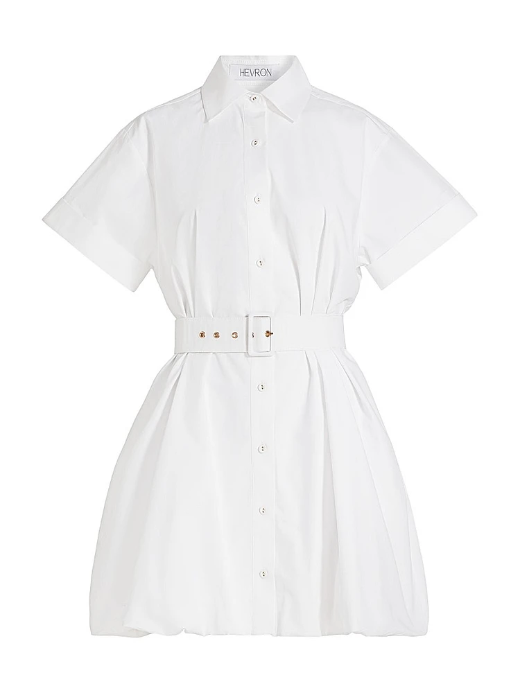 Harlow Bubble Hem Mini Shirtdress