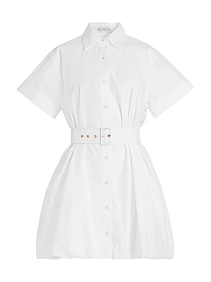 Harlow Bubble Hem Mini Shirtdress