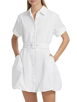 Harlow Bubble Hem Mini Shirtdress