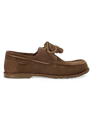 LOEWE x Paula's Ibiza Campo Suede Boat Shoes