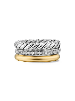 DY Mercer Three Row Ring Sterling Silver