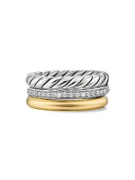 DY Mercer Three Row Ring Sterling Silver
