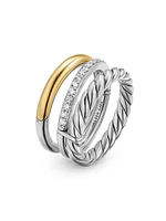 DY Mercer Three Row Ring Sterling Silver
