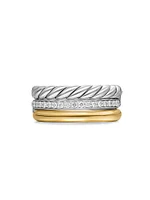 DY Mercer Three Row Ring Sterling Silver