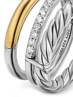 DY Mercer Three Row Ring Sterling Silver