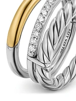 DY Mercer Three Row Ring Sterling Silver