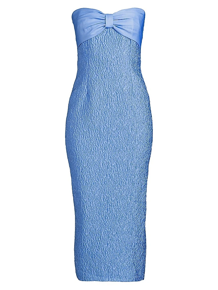 Jackie Jacquard Bow Midi-Dress