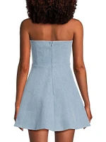 Tai Denim Strapless Minidress