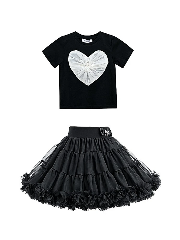 Baby Girl's, Little Girl's & Girl's Valerie Heart Skirt Outfit